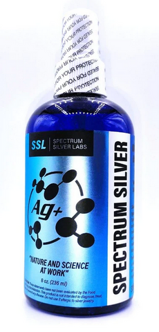 Nano-silver spray. 99.999% pure silver and distilled water. 8 oz bottle.