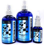 Nano-silver spray. 99.999% pure silver and distilled water. 16 oz, 8 oz, and nasal spray bottle.