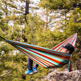 Double Hammock, GrandTrunk, Aqua/Ice Gray